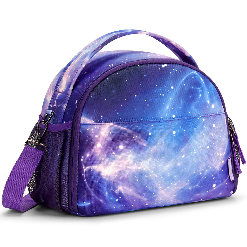 Purple Galaxy Insulated Lunch Bag for Teen Girls