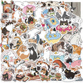 Cute Cat Stickers for Kids Water Bottles，50 PCS Vinyl Waterproof Cats ，Kids Adults Teens Party Favors Skateboard Pack Laptop Scrapbook Suitcase Luggage Guitar Computer