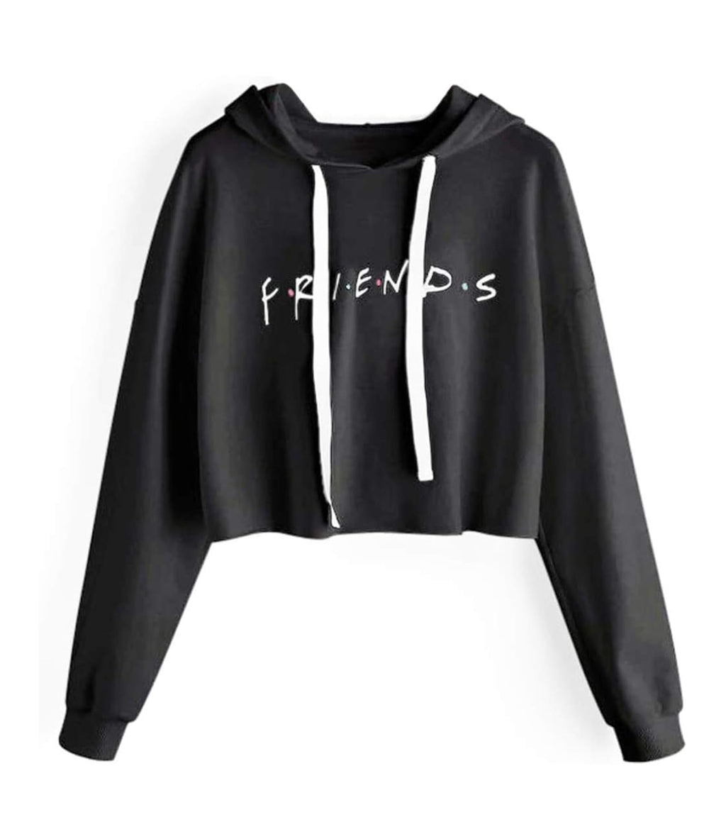 Teen Y2K Graphic Crop Hoodie | Long Sleeve Pullover Sweatshirt