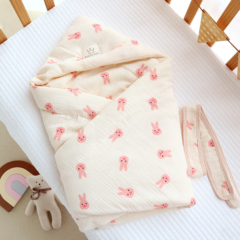 Cozy Animal Hug Quilt for Kids & Babies – Soft Crepe Cotton Blanket in Cute Designs