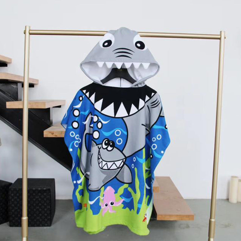 Large Kids Bath Towel Cape – Wearable Hooded Towel for Bath, Pool & Beach