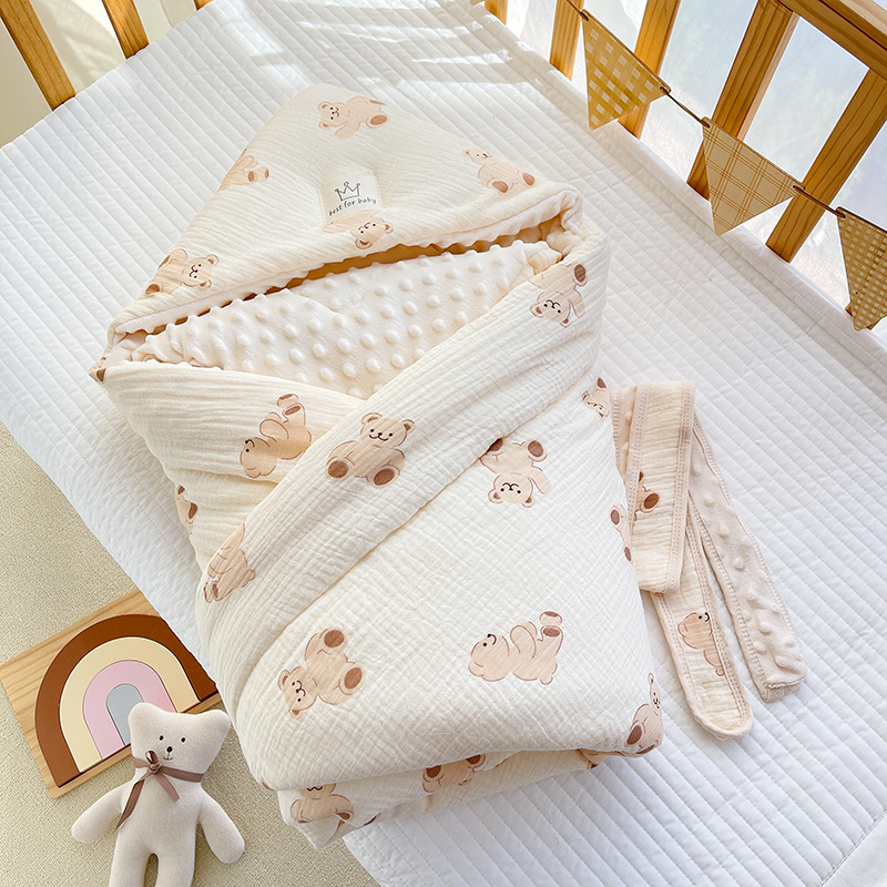 Cozy Animal Hug Quilt for Kids & Babies – Soft Crepe Cotton Blanket in Cute Designs