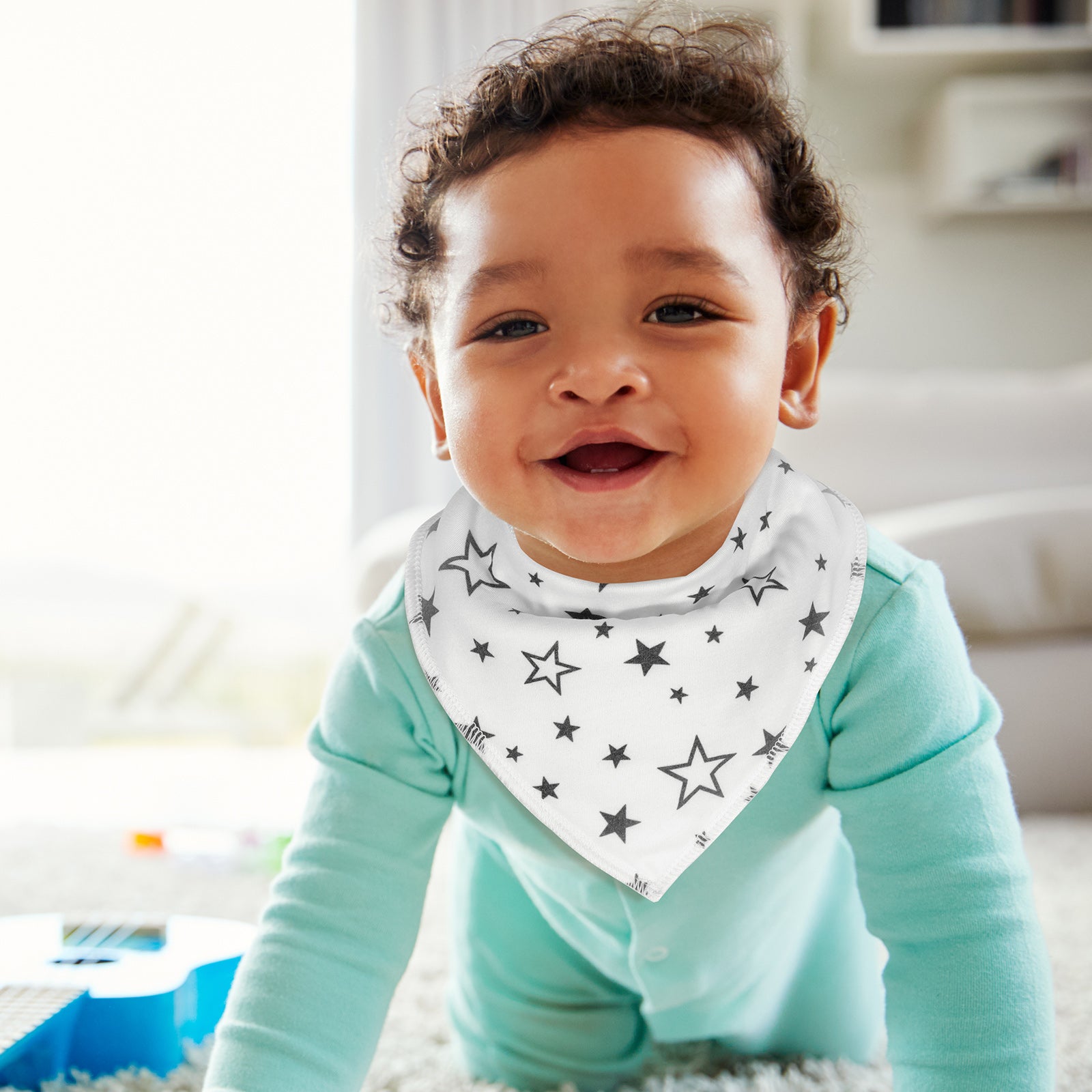 Baby Handkerchief Bib – Soft Cotton Drool Bib for Newborns in 8 Colors