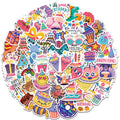 50-Piece Happy Birthday Kawaii Sticker Pack – Waterproof Vinyl Stickers for Kids & Teens