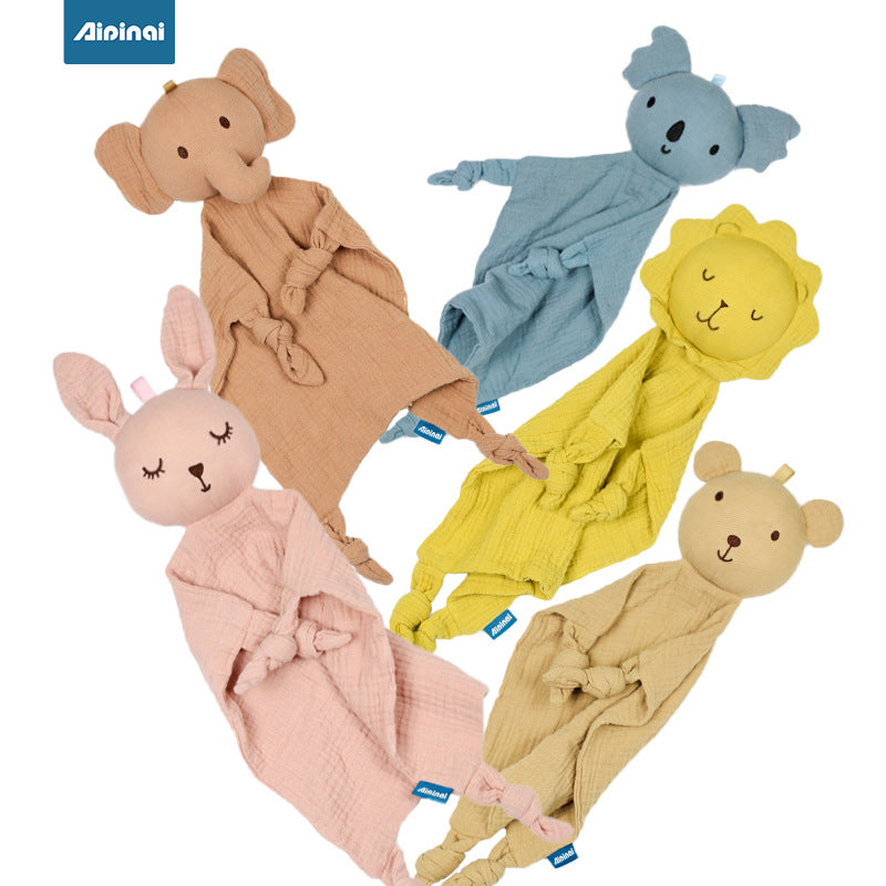 Baby Comfort Towel – Soft PP Cotton Security Blanket for Newborns in 5 Animal Designs
