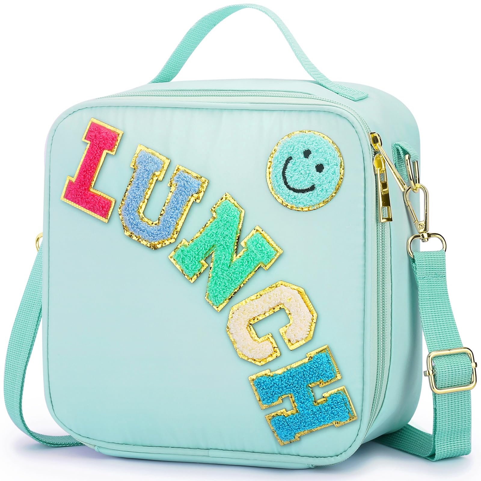 Insulated Lunch Cooler Bag | Patch Tote with Shoulder Strap