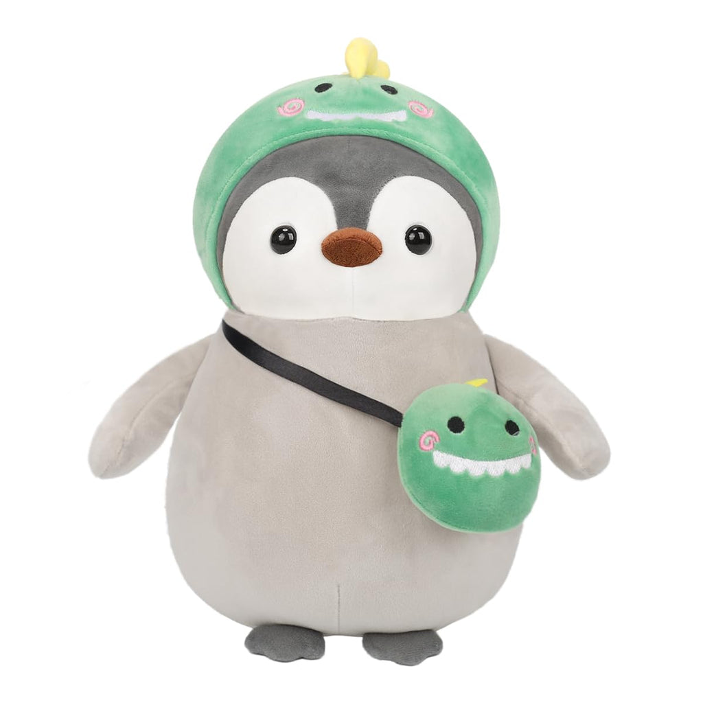 Transforming Penguin Plush – Cute Stuffed Animal in Dinosaur Costume