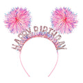 Happy Birthday Glitter Headband Crown – Sparkling Tiara for Girls, Kids & Women