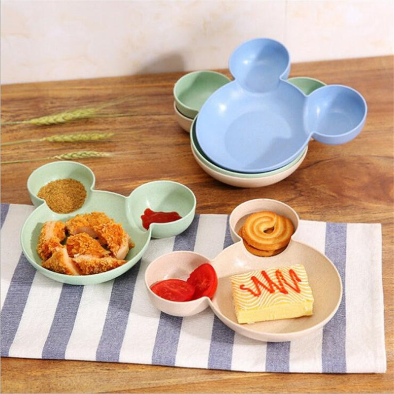 Kids Cartoon Mouse Bowl | Eco-Friendly Wheat Straw Tableware for Toddlers