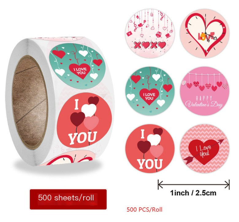 Valentine's Day Gift Wrapping Stickers and Love Labels