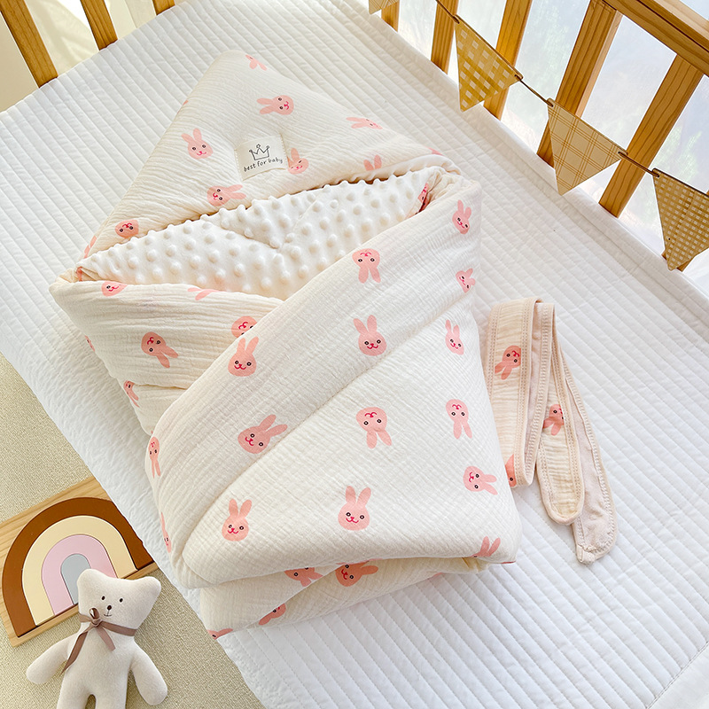 Cozy Animal Hug Quilt for Kids & Babies – Soft Crepe Cotton Blanket in Cute Designs
