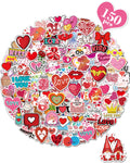 Valentine's Day Sticker Pack – Waterproof Vinyl Heart Stickers for Kids & Teens
