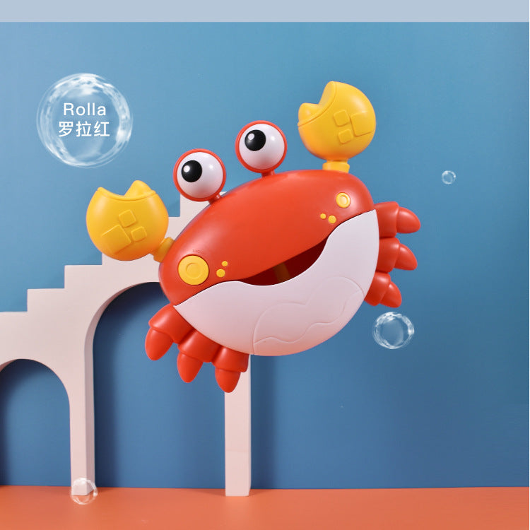 Crab Bubble Machine – Electric Musical Bath Toy for Kids in Red & Blue
