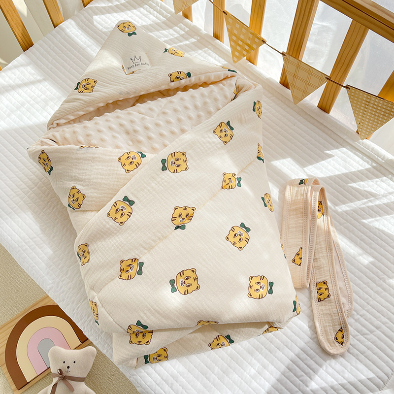 Cozy Animal Hug Quilt for Kids & Babies – Soft Crepe Cotton Blanket in Cute Designs