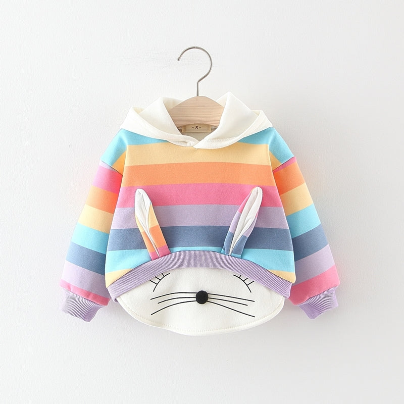 Girls' Colorful Hooded Sweater – Toddler & Baby (Ages 1–3)