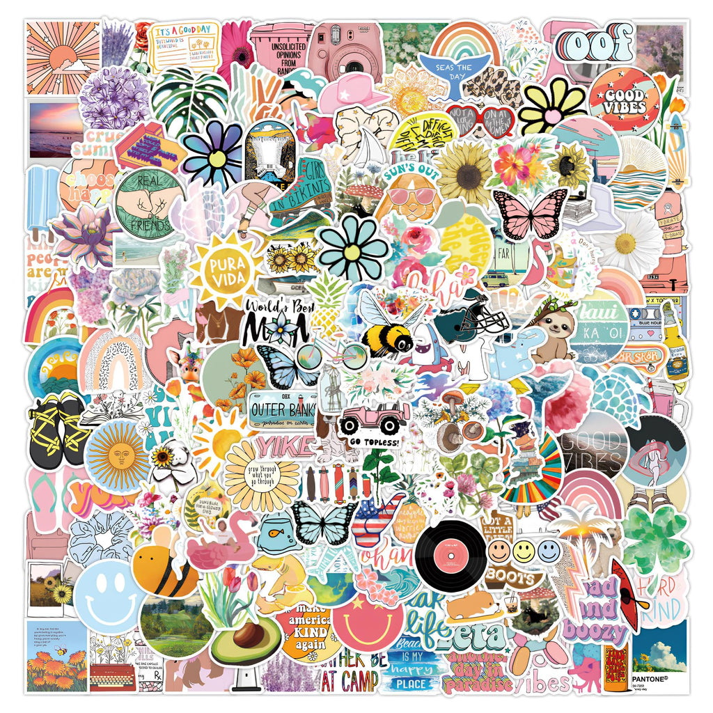 200Pcs Water Bottle Stickers for Kids Cute Stickers for Water Bottles Vinyl Waterproof Stickers Aesthetic Laptop Sticker Pack Classroom Prizes Skateboard Stickers for Kids Teens Girls Students