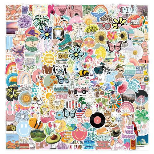 200Pcs Water Bottle Stickers for Kids Cute Stickers for Water Bottles Vinyl Waterproof Stickers Aesthetic Laptop Sticker Pack Classroom Prizes Skateboard Stickers for Kids Teens Girls Students