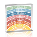 Inspirational Acrylic Desktop Ornament – Positive Energy Desk Decor Gift