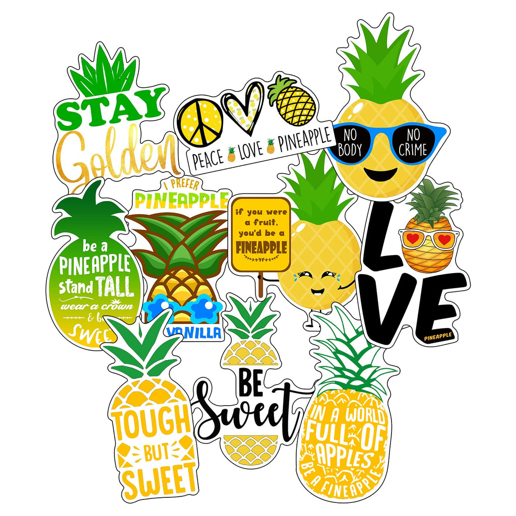 Leann Michael Pineapple Stickers Pack – Waterproof UV-Resistant Vinyl Stickers