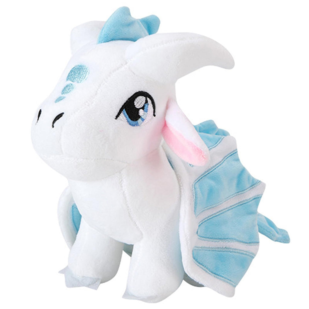 White Dragon Plush Stuffed Animal | 12" Soft Pterosaur Pillow Doll