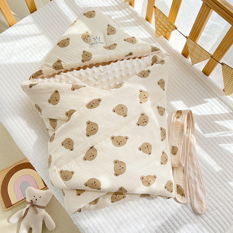 Cozy Animal Hug Quilt for Kids & Babies – Soft Crepe Cotton Blanket in Cute Designs