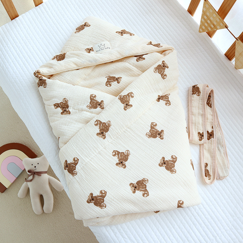 Cozy Animal Hug Quilt for Kids & Babies – Soft Crepe Cotton Blanket in Cute Designs
