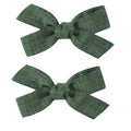 ZOONAI 2.75 Inch Baby Girls Hair Bows Clips Hairpin Headwear Toddler Little Teen Girls Hair Accessories - Set of 2 (Green)