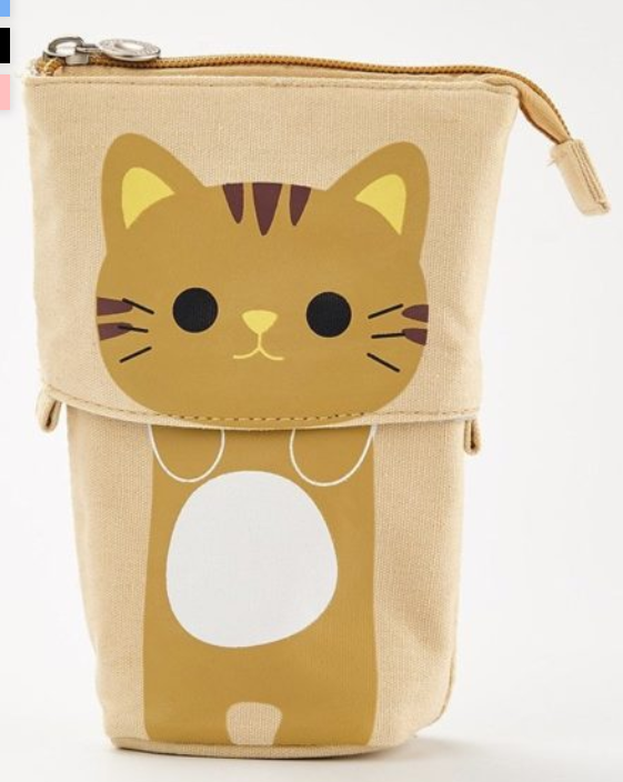 Cute Cat Fashion Pencil Case | Portable Canvas Zipper Pouch for School & Travel