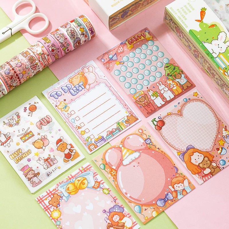 Fruity Fairytale Stationery Notebook Set | Rainbow Party & Cloud Cheese Designs