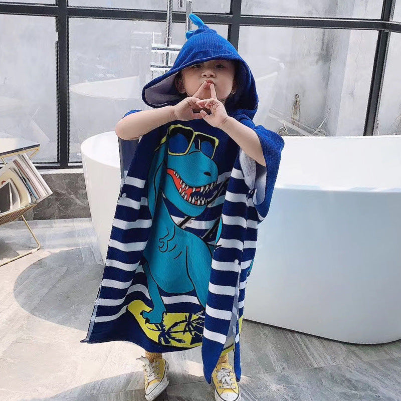 Large Kids Bath Towel Cape – Wearable Hooded Towel for Bath, Pool & Beach