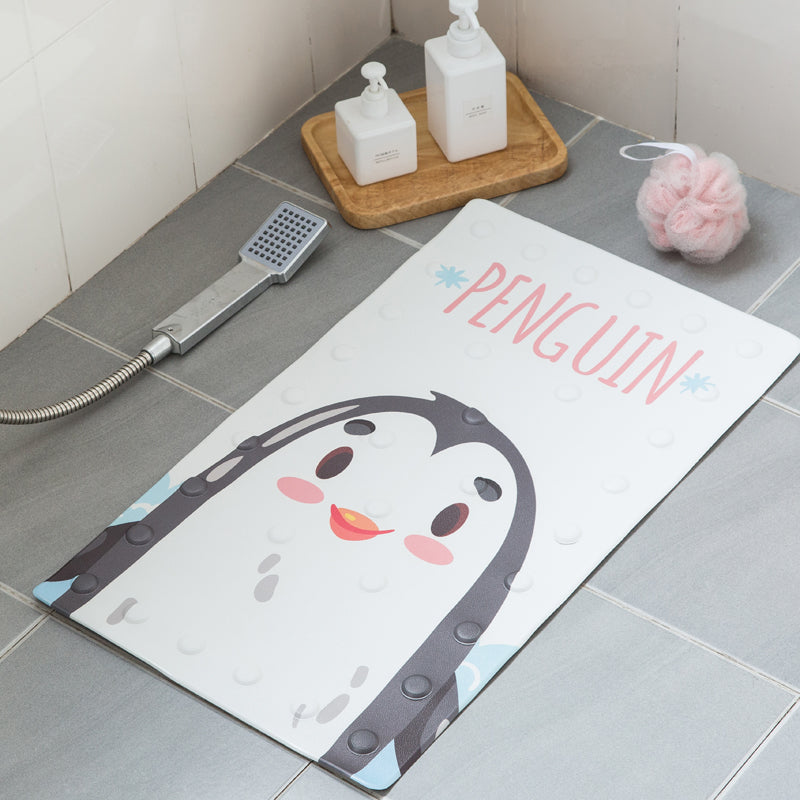 Kids Anti-Slip Bath Mat – Cartoon Design Non-Slip Tub Mat with Suction Cups