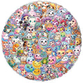 100 Pcs Kawaii Stickers for Kids Cute Colorful Animal Water Bottle Laptop Scrapbook Stickers Funny Realistic Waterproof Vinyl Bulk Stickers Packs for Toddler Kids Girls Teens