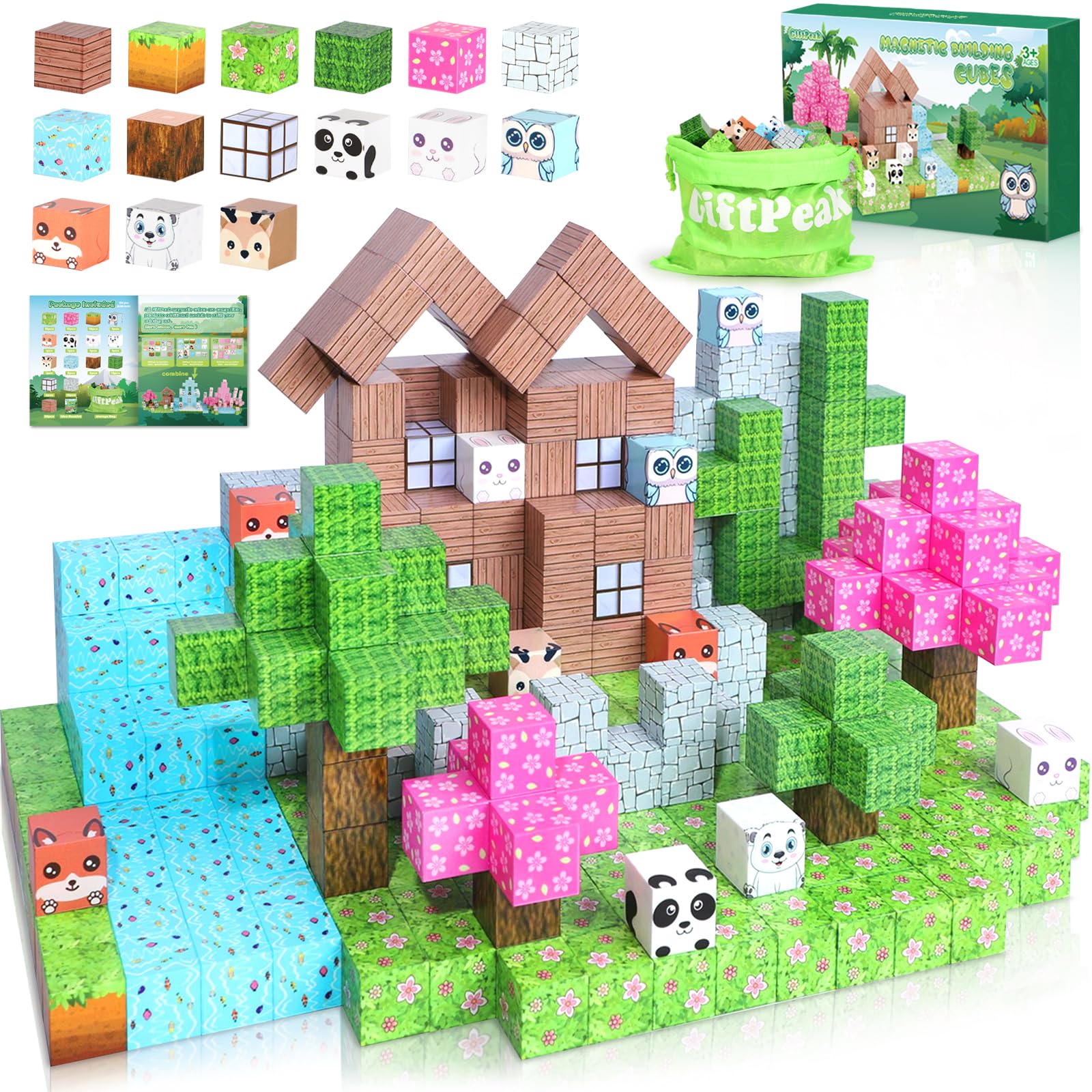 100-Piece Magnetic Building Blocks Set – STEM Toy for Kids Ages 3+