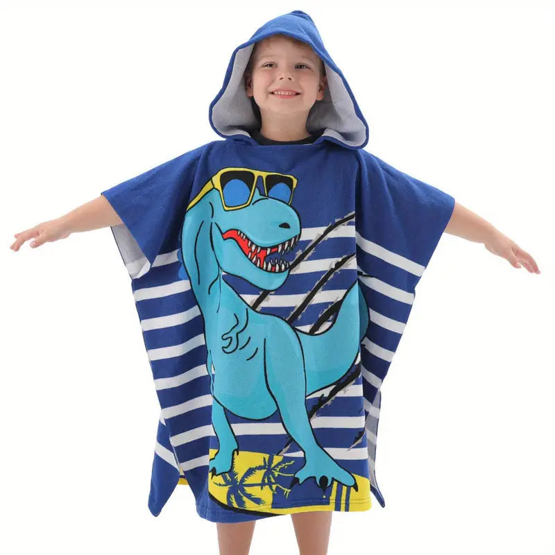 Large Kids Bath Towel Cape – Wearable Hooded Towel for Bath, Pool & Beach
