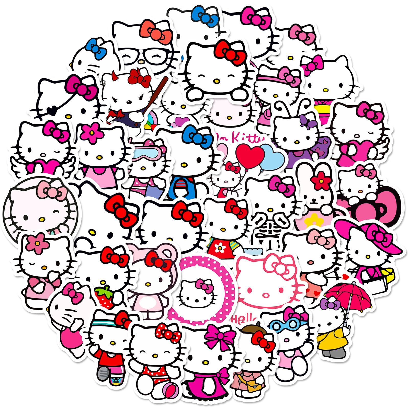 Kawaii Anime Stickers Bulk 100-Pack – Waterproof Vinyl Stickers for Kids & Teens