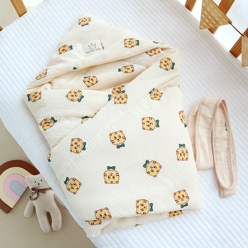 Cozy Animal Hug Quilt for Kids & Babies – Soft Crepe Cotton Blanket in Cute Designs