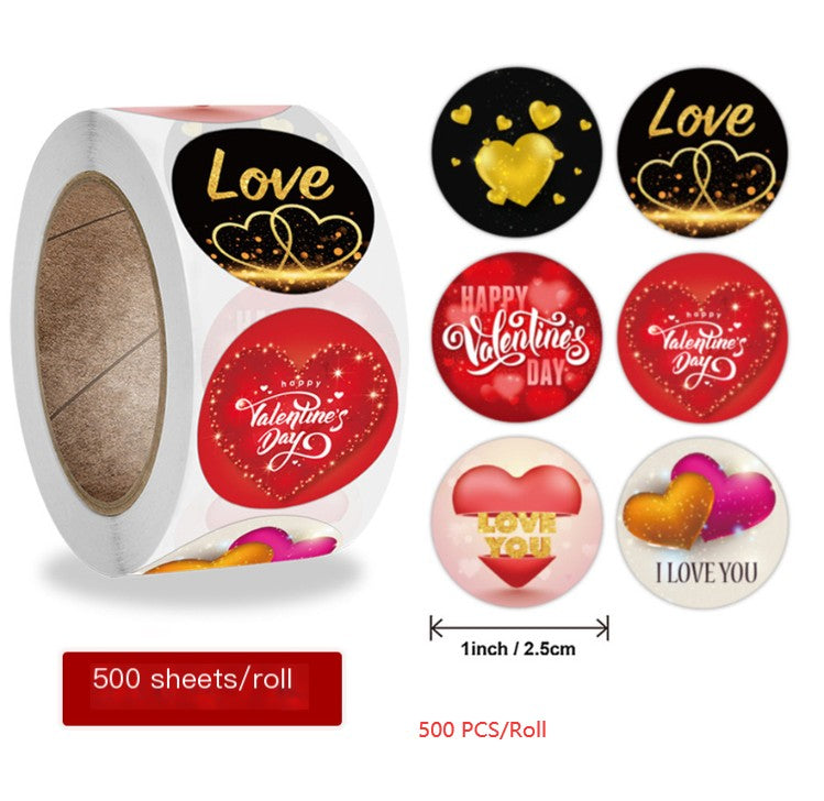 Valentine's Day Gift Wrapping Stickers and Love Labels