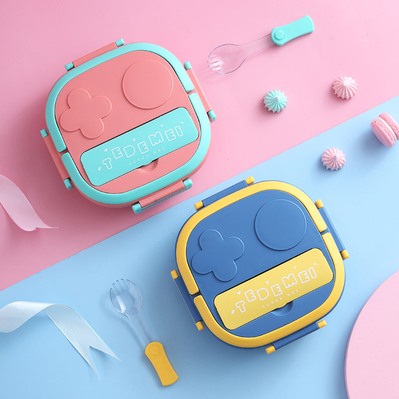 Kids Stainless Steel Insulated Compartment Lunch Box – Portable School Lunch Box in Blue & Pink