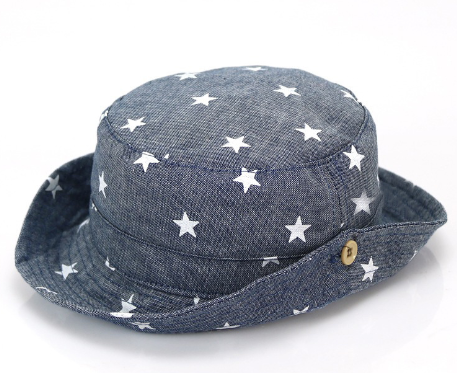 Baby Denim Fisherman Hat | Sun Protection Bucket Hat for Infants 0–6 Months