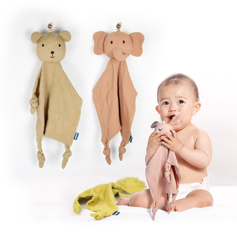 Baby Comfort Towel – Soft PP Cotton Security Blanket for Newborns in 5 Animal Designs