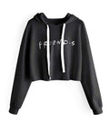 Teen Y2K Graphic Crop Hoodie | Long Sleeve Pullover Sweatshirt