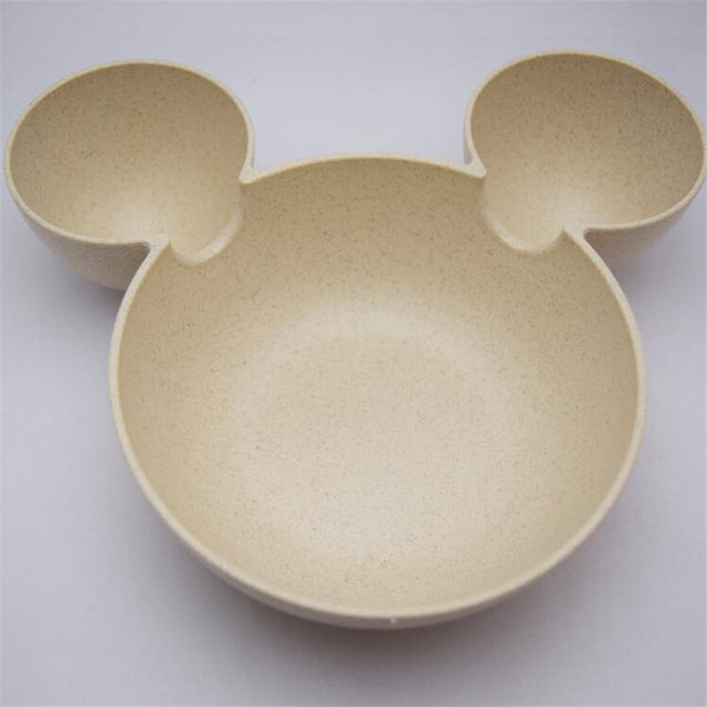 Kids Cartoon Mouse Bowl | Eco-Friendly Wheat Straw Tableware for Toddlers