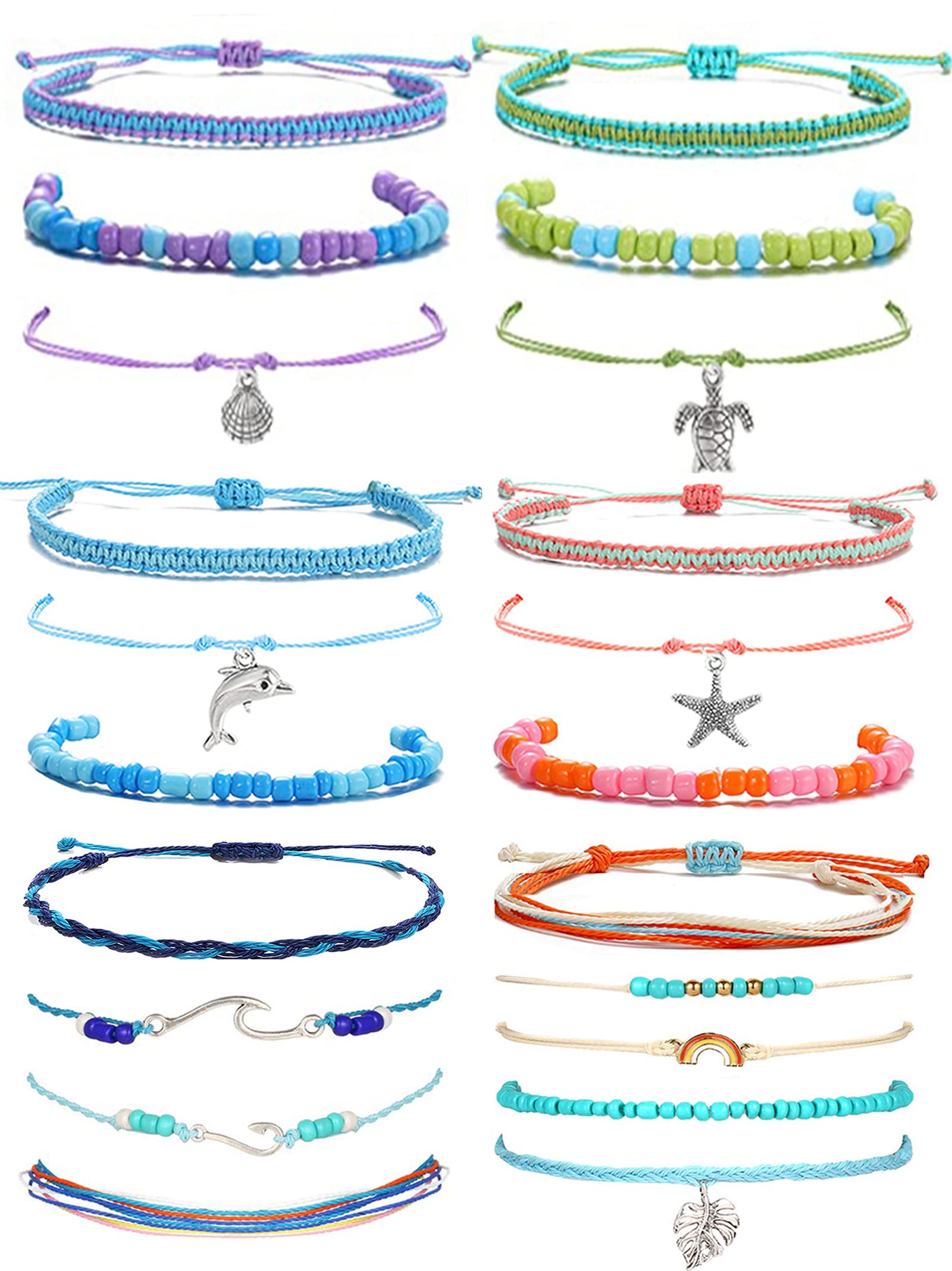 Waterproof Boho String Bracelet & Anklet | Handmade Surfer Friendship Bracelet