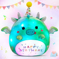 Light-Up Singing Happy Birthday Dinosaur Plush Pillow – Glowing LED & Music Birthday Gift