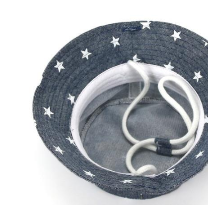 Baby Denim Fisherman Hat | Sun Protection Bucket Hat for Infants 0–6 Months