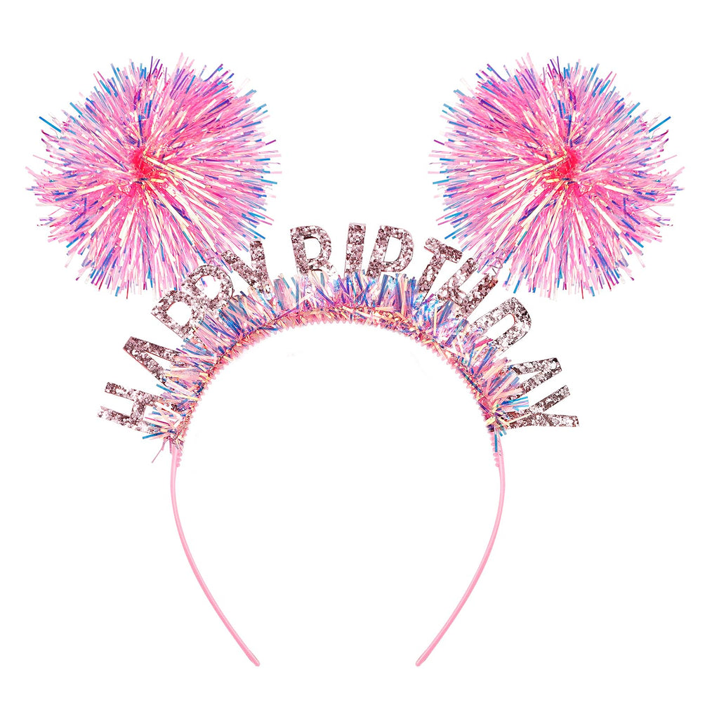 Happy Birthday Glitter Headband Crown – Sparkling Tiara for Girls, Kids & Women