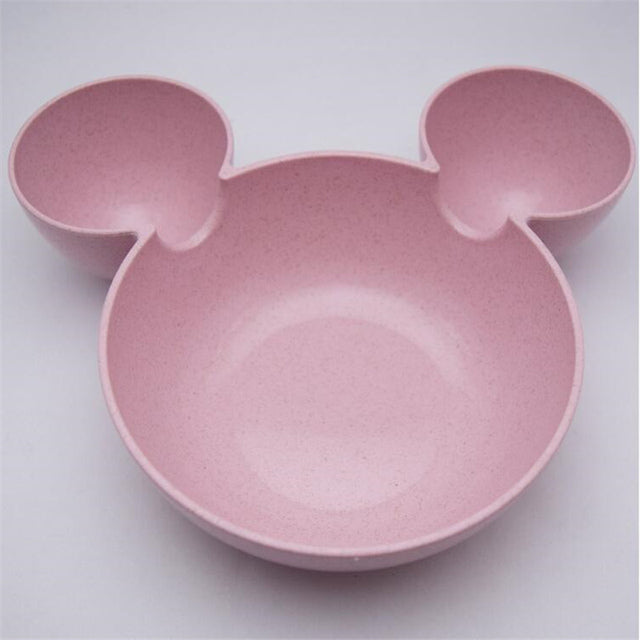 Kids Cartoon Mouse Bowl | Eco-Friendly Wheat Straw Tableware for Toddlers