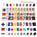 89-Piece Wooden Math Learning Toy Set | Montessori Number Puzzle for Kids Ages 1–5