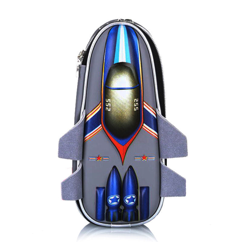 Superhero Airplane Pencil Case for Boys | Large Capacity School Pouch for Kids