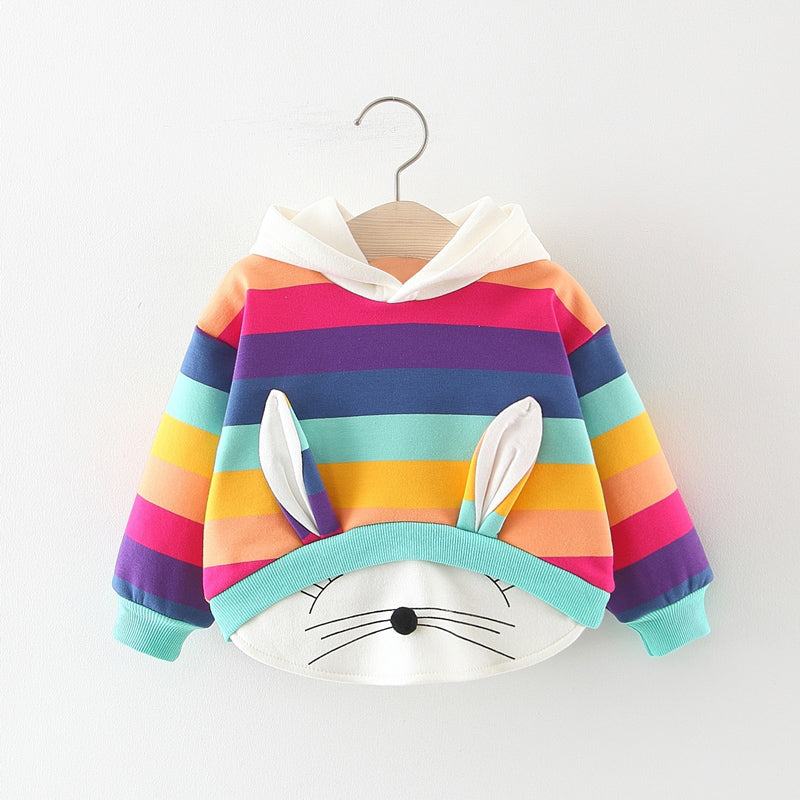 Girls' Colorful Hooded Sweater – Toddler & Baby (Ages 1–3)